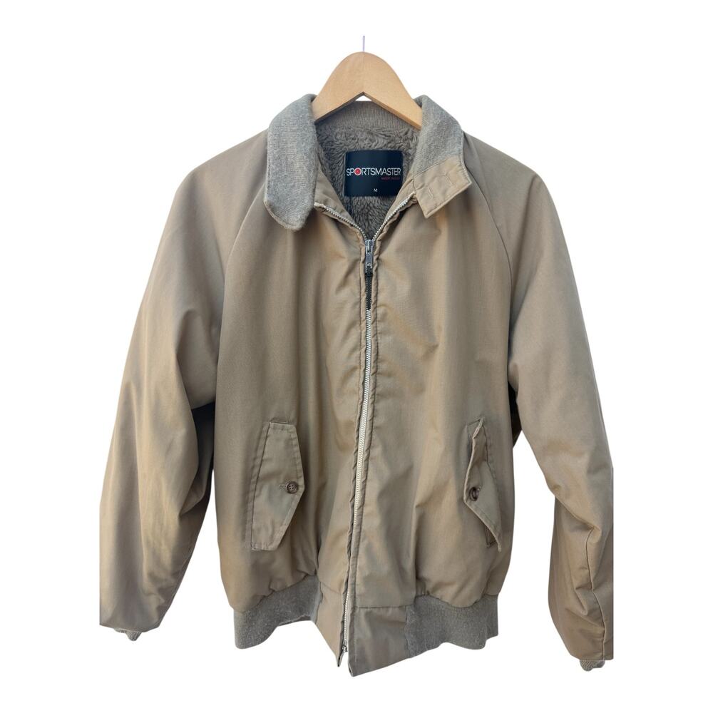 Sportsmaster Tan Fleece Lined Zip Jacket Medium